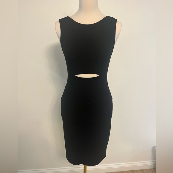 Helmet Lang Front Cut Out Mini Dress - Picture 7 of 12